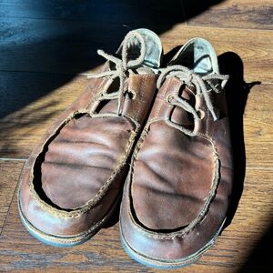 Olukai Men's Size13 Ohana Nubuck Leather Casual Lace Up Shoes Brown